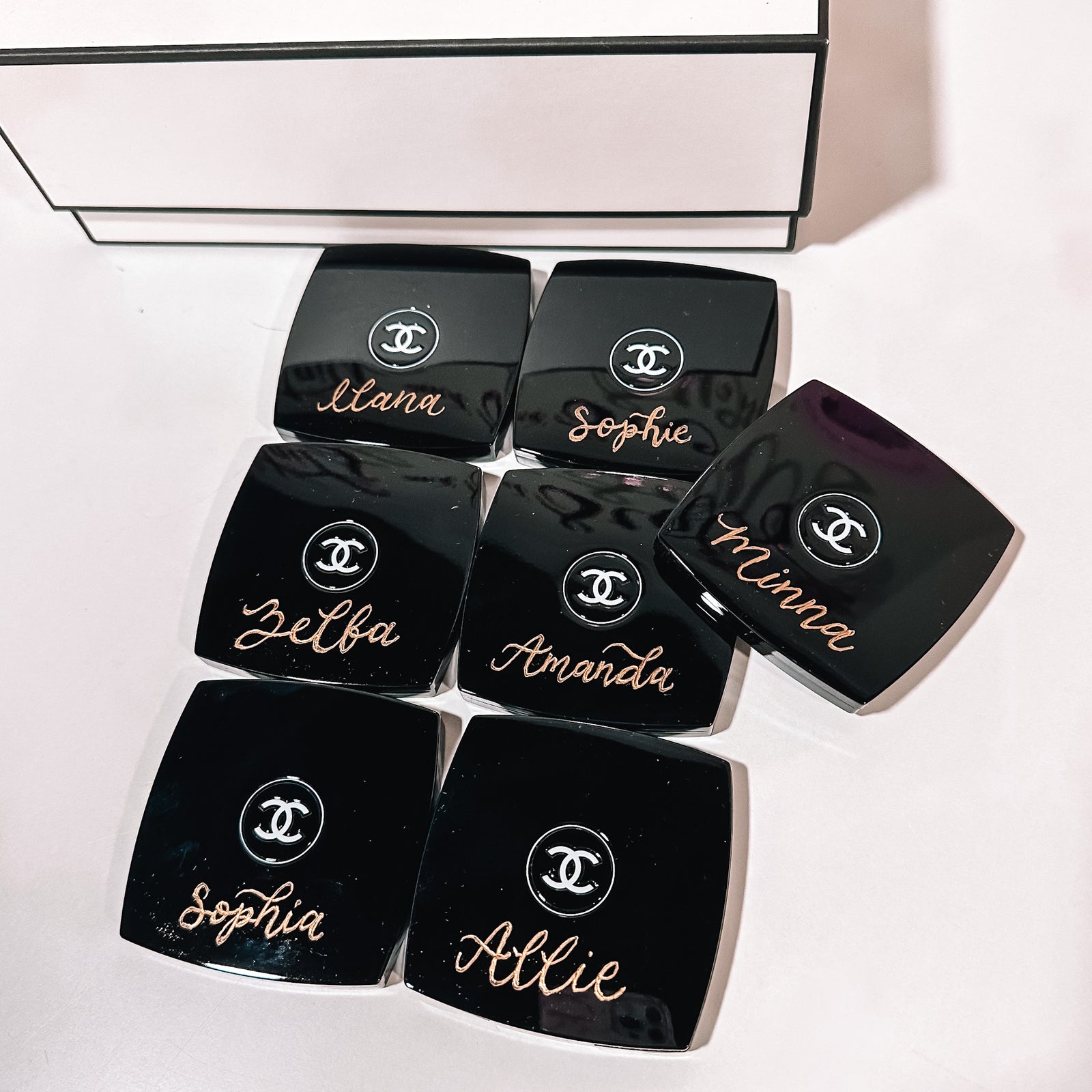 Engraved Chanel Compact Mirror