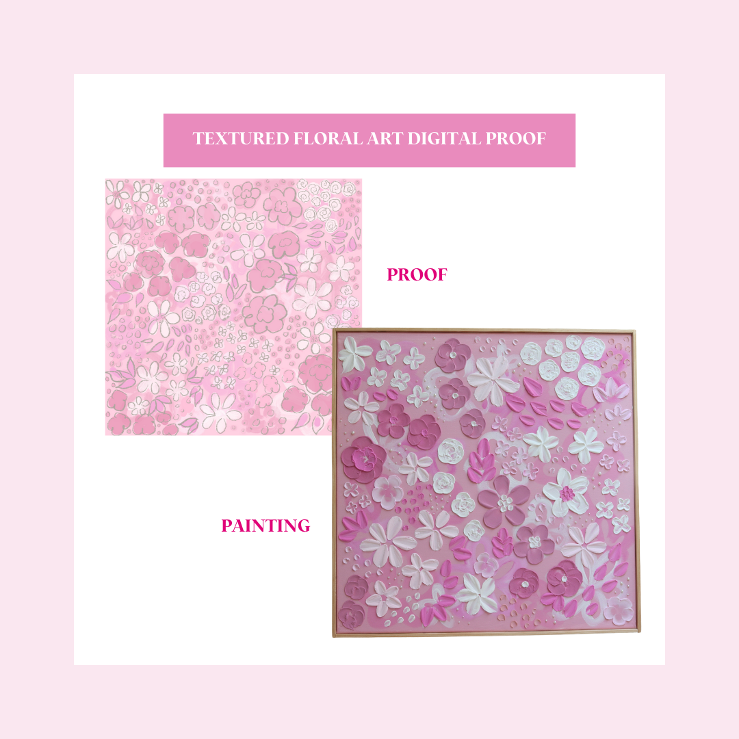 Textured Floral Art Canvas PROOF ONLY