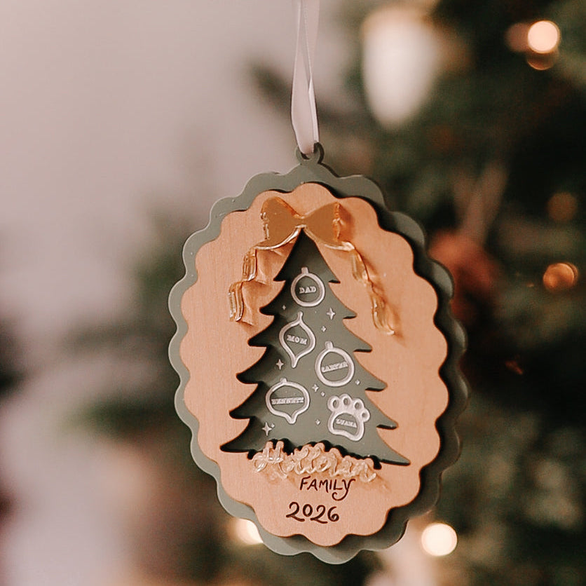 Family Christmas Tree Ornament