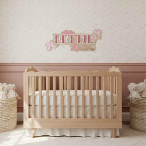 Themed Wood Mounted Cut Out Name Sign