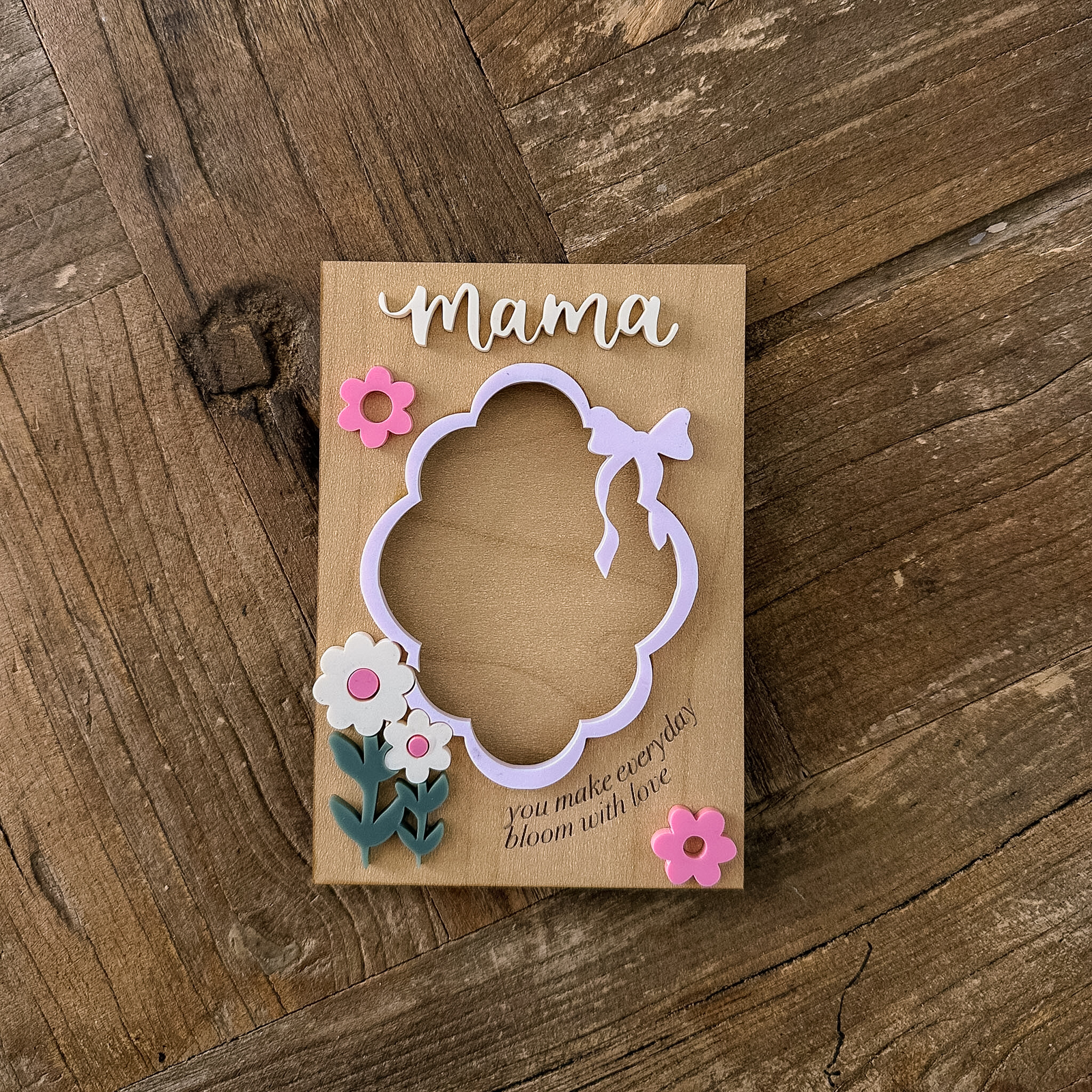 Coquette Flower Photo Frame Magnet