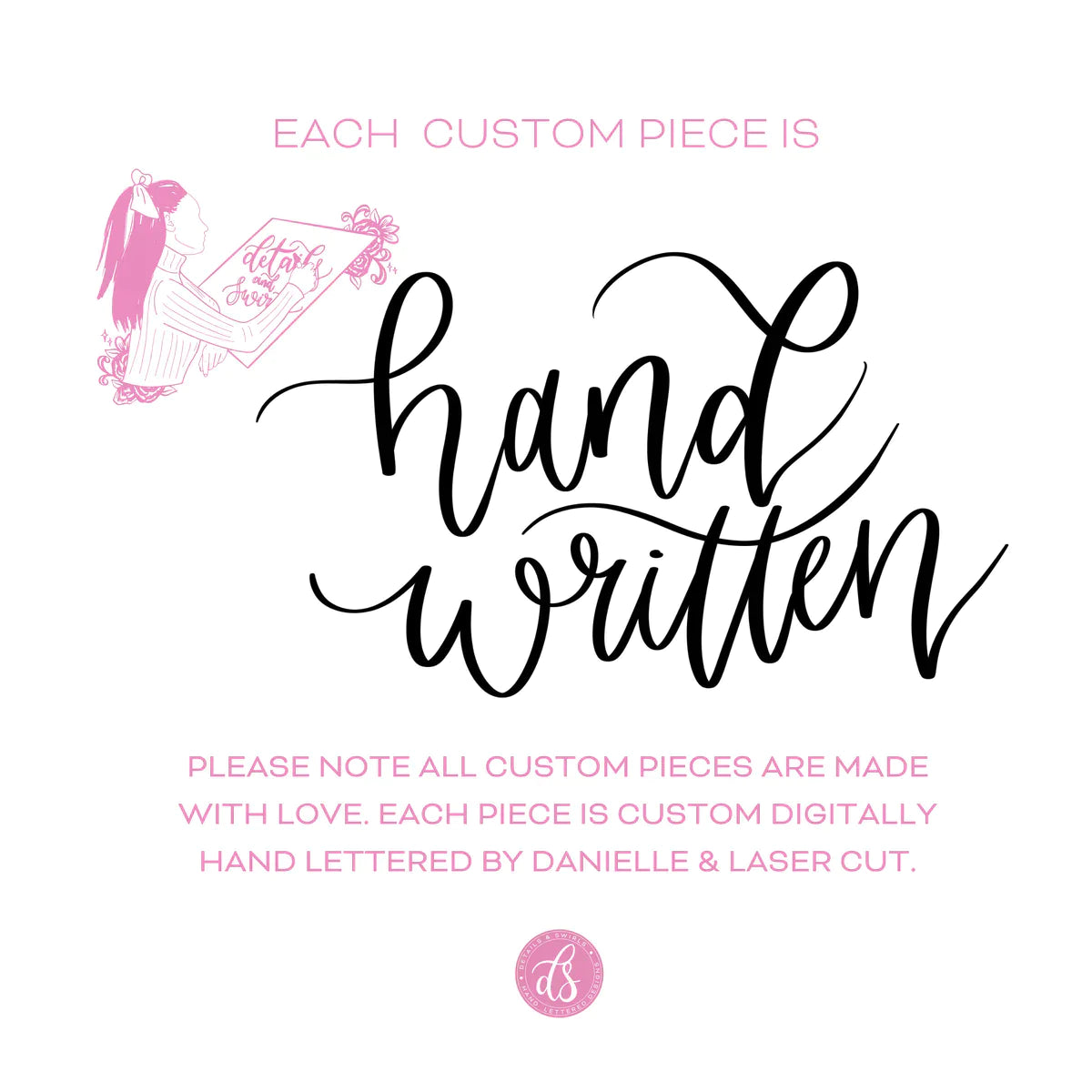 Pressed Floral Scalloped Easter Basket Name Tag