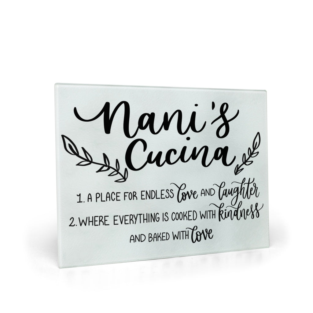 Nani's Cucina Glass Cutting Board