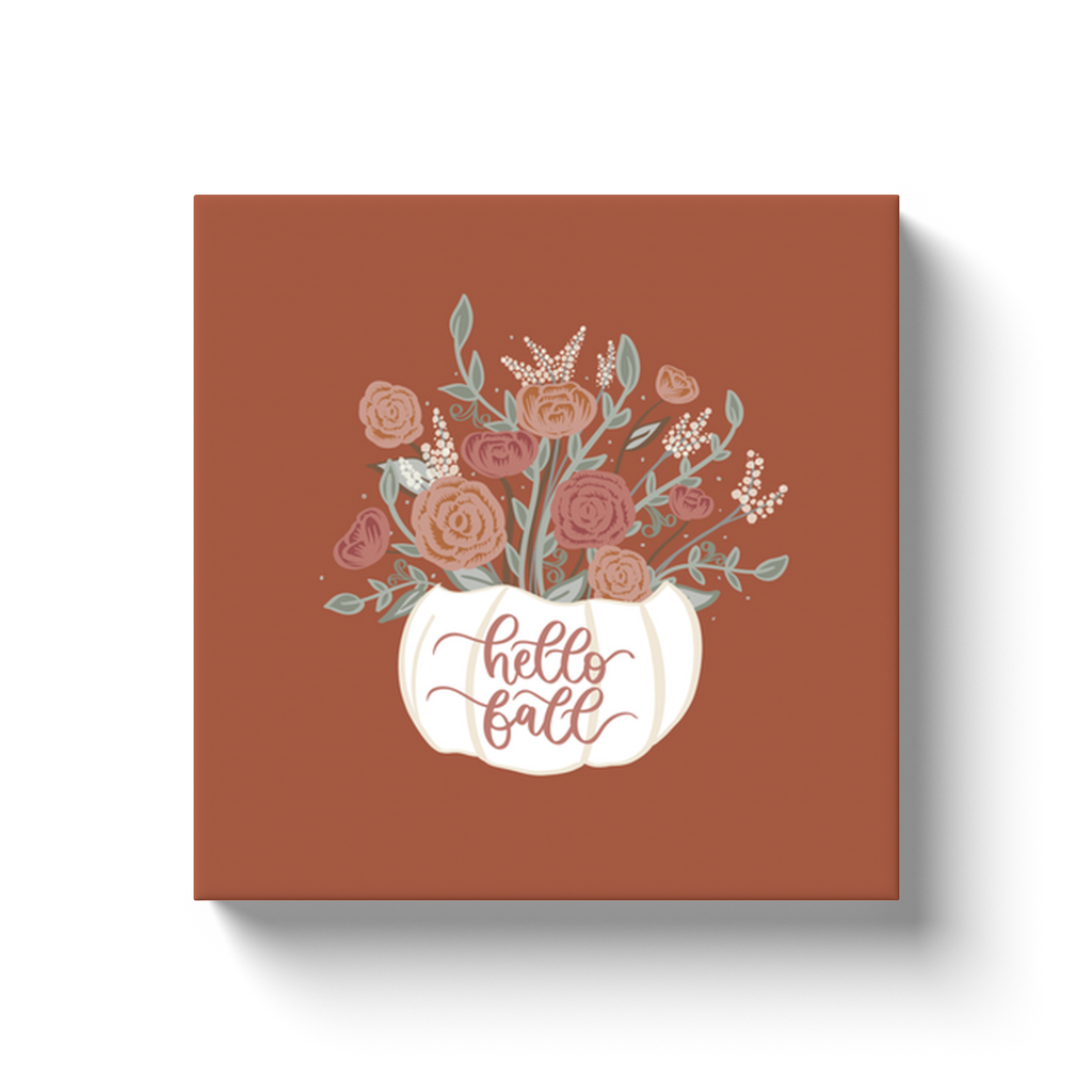 Hello Fall Pumpkin Canvas
