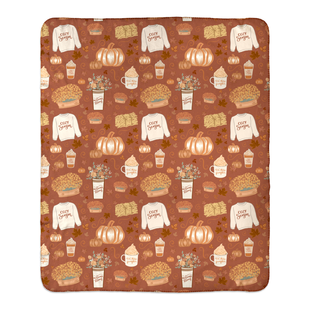 Cozy Season Fleece Sherpa Blanket