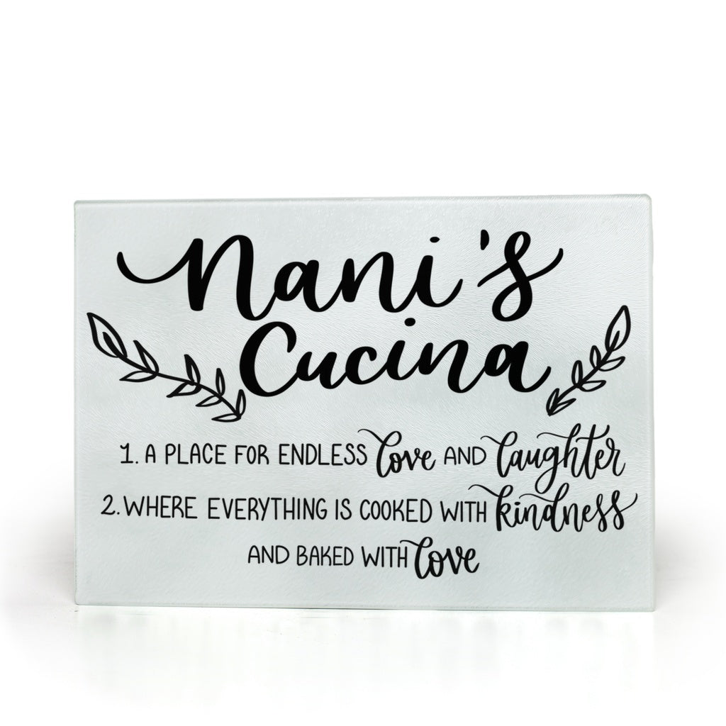 Nani's Cucina Glass Cutting Board