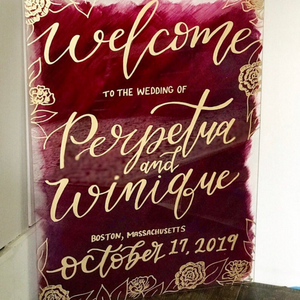 Vertical Acrylic Welcome Sign