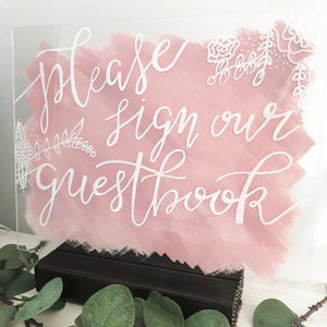 Sign Our Guestbook Acrylic Sign
