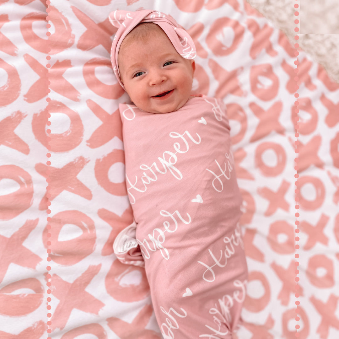 Personalized swaddle baby blankets best sale