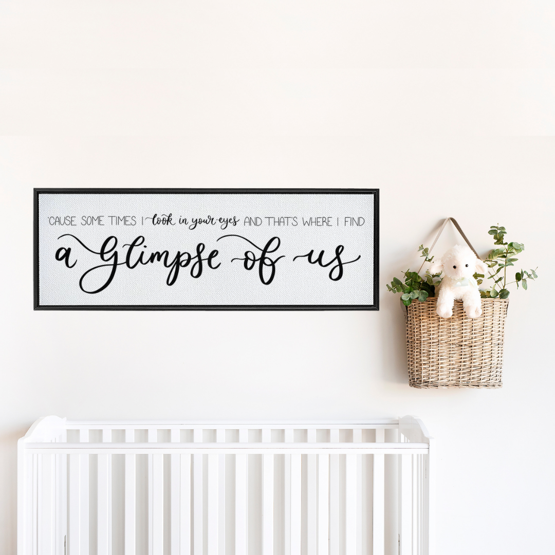 Glimpse Of Us Framed Canvas