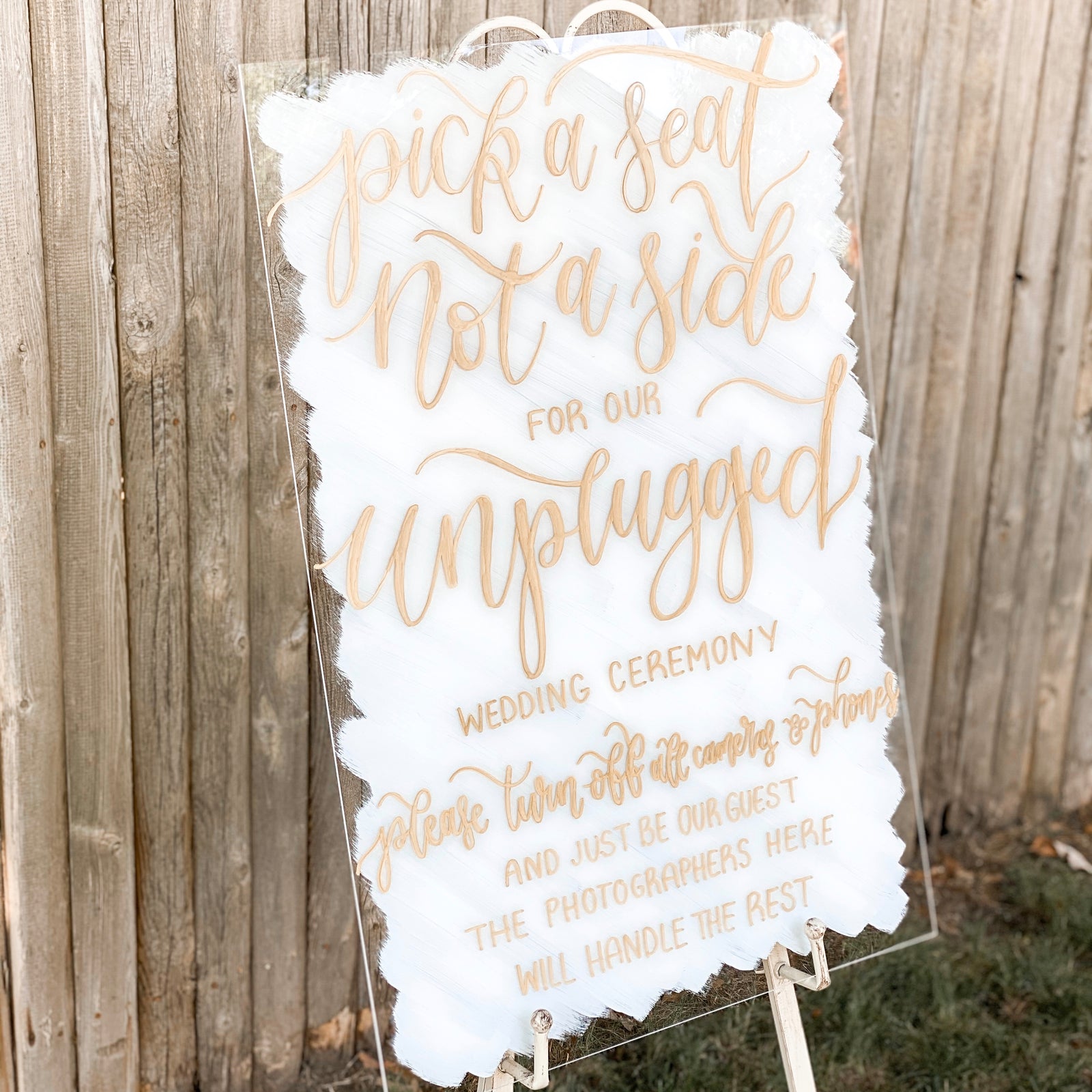 Pick A Seat Unplugged Ceremony Sign