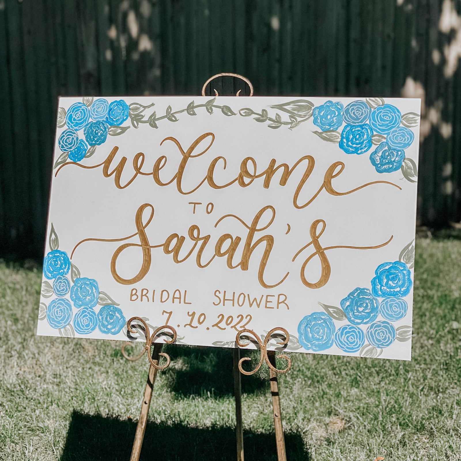 Custom Floral Acrylic Sign