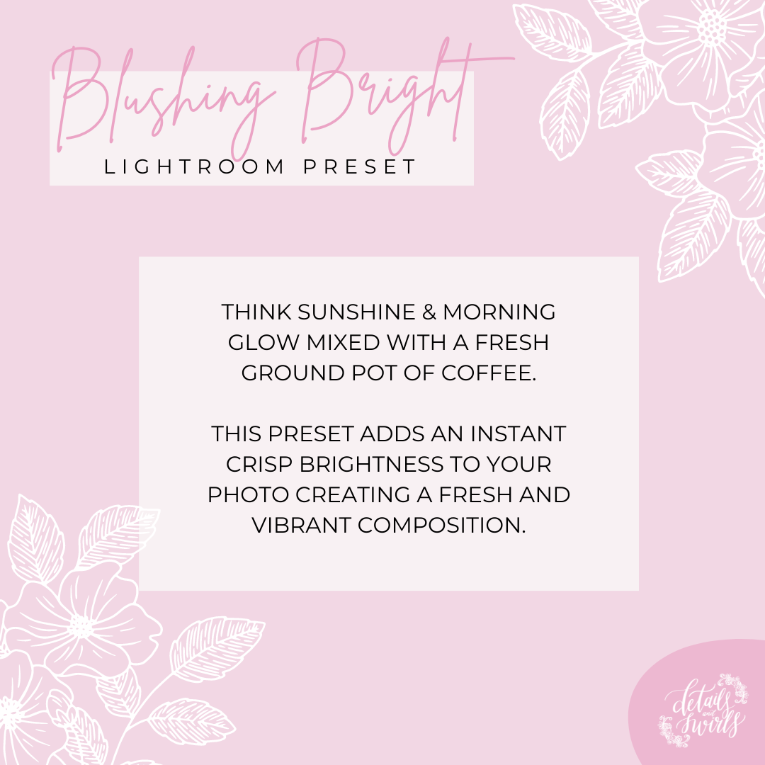 Blushing Bright Lightroom Mobile Preset