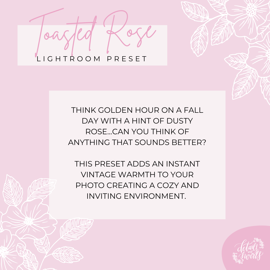 Toasted Rose Lightroom Mobile Preset