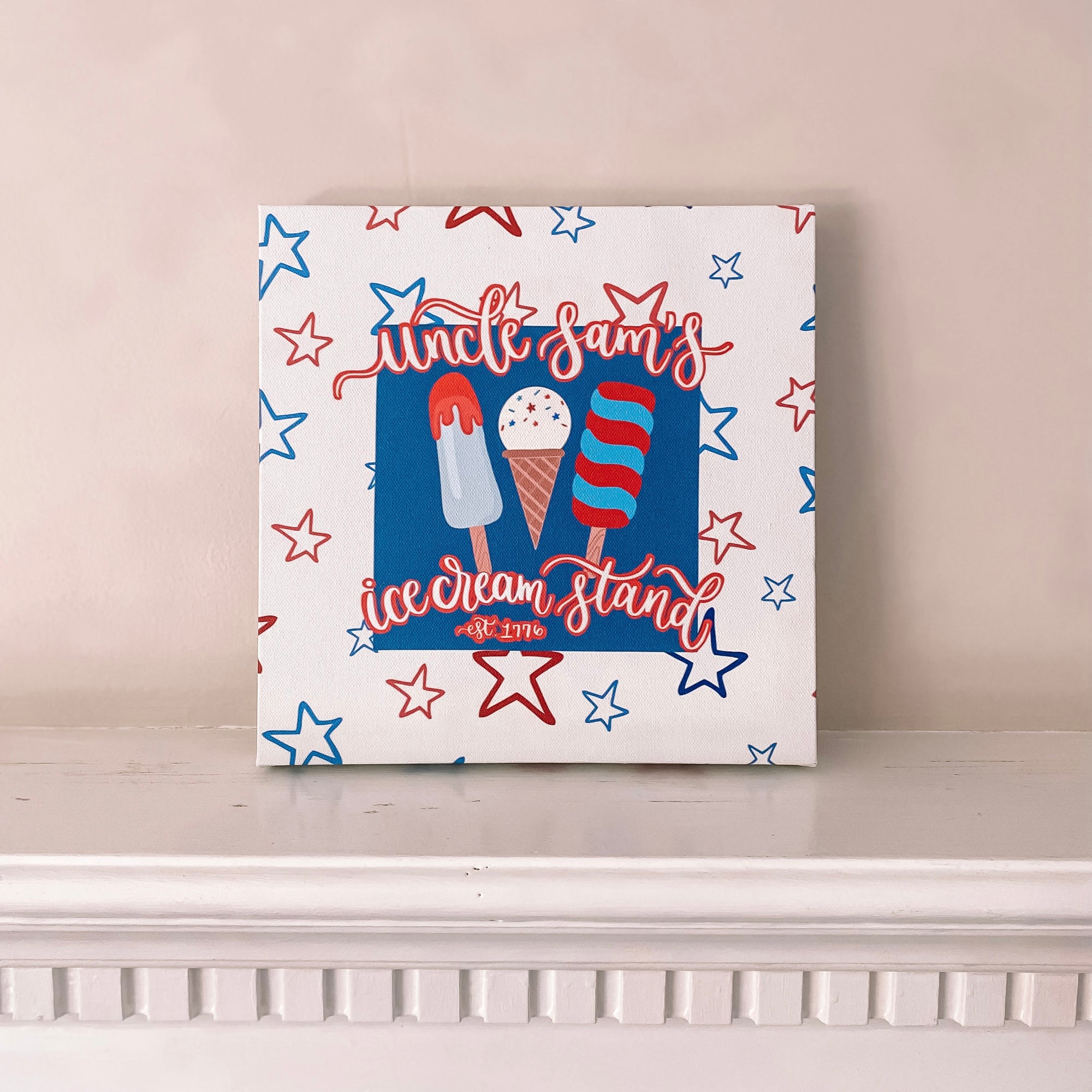 Uncle Sam's Ice Cream Stand Canvas