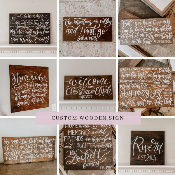 Custom Wooden Sign - Details and Swirls