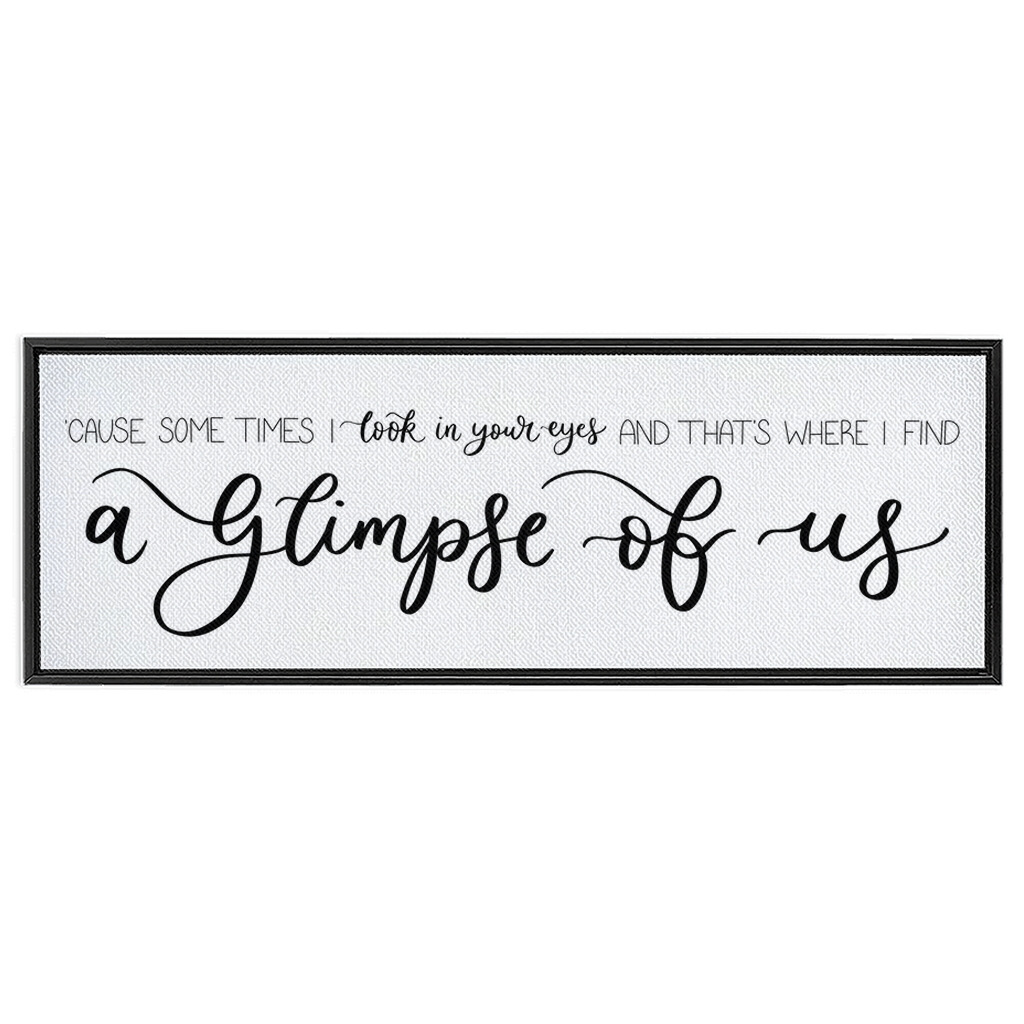 Glimpse Of Us Framed Canvas