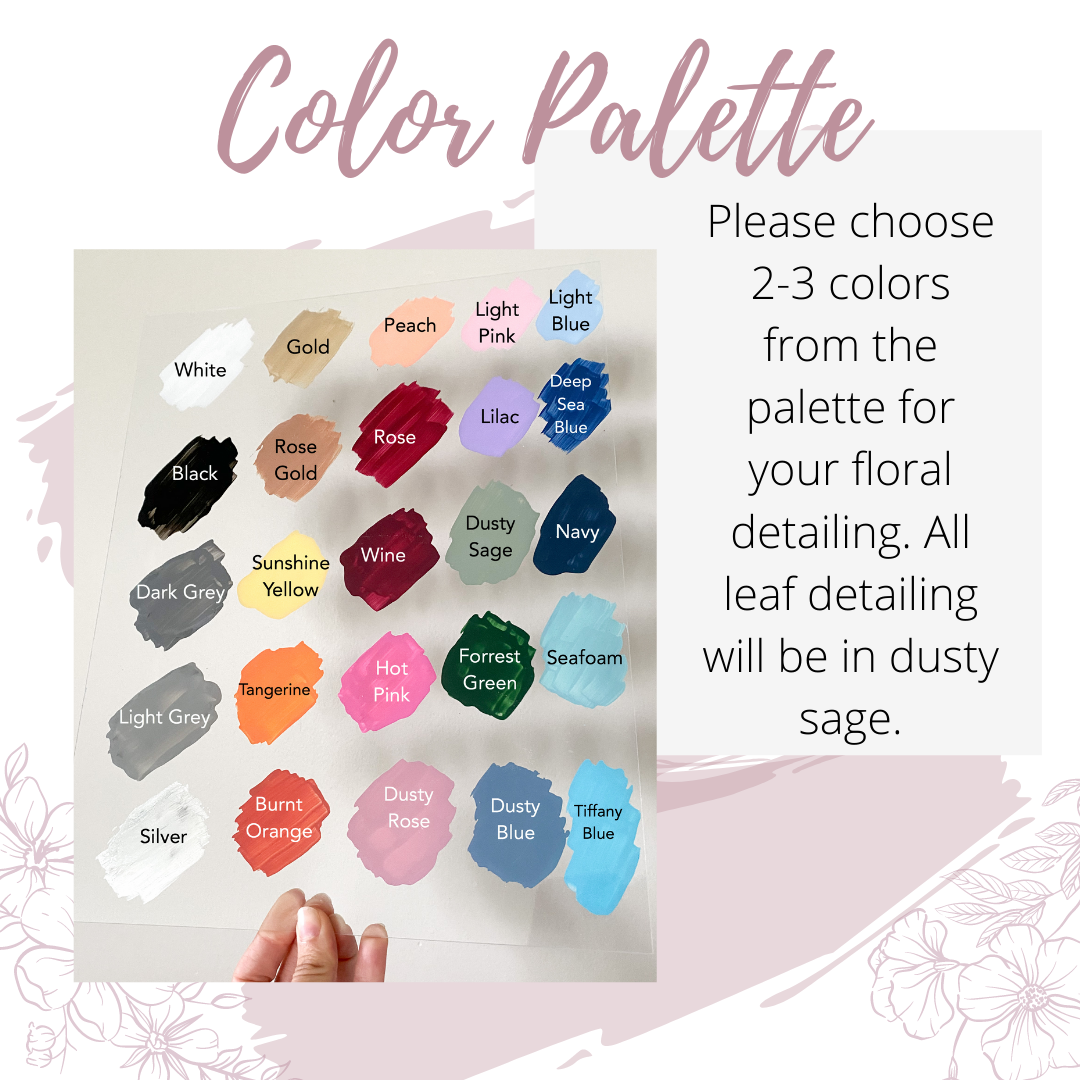 Custom Floral Acrylic Sign