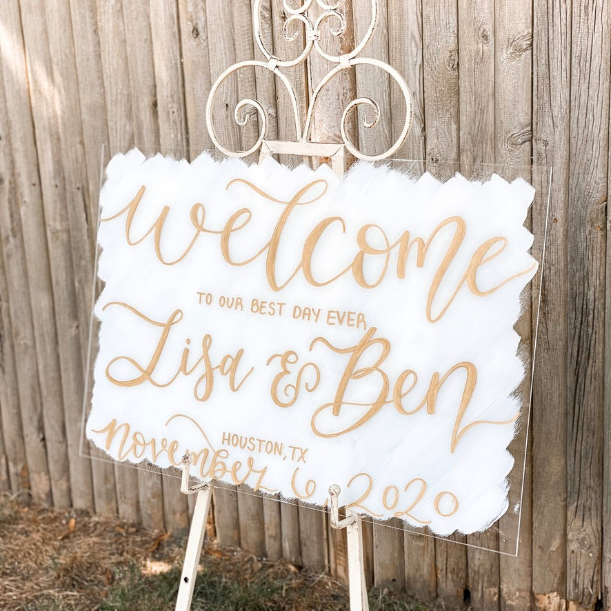 Horizontal Acrylic Welcome Sign