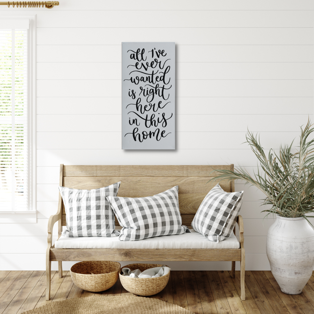 In This Home Canvas Sign