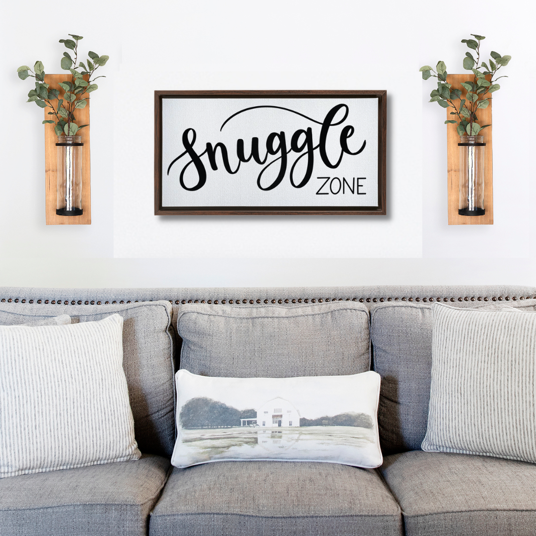 Snuggle Zone Framed Canvas