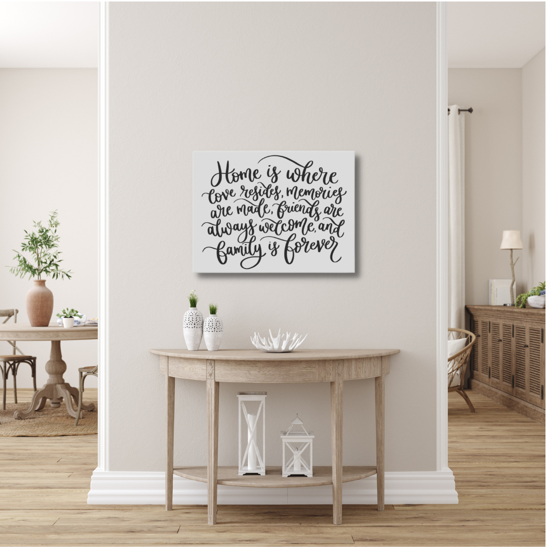 Home Is Where Canvas Sign