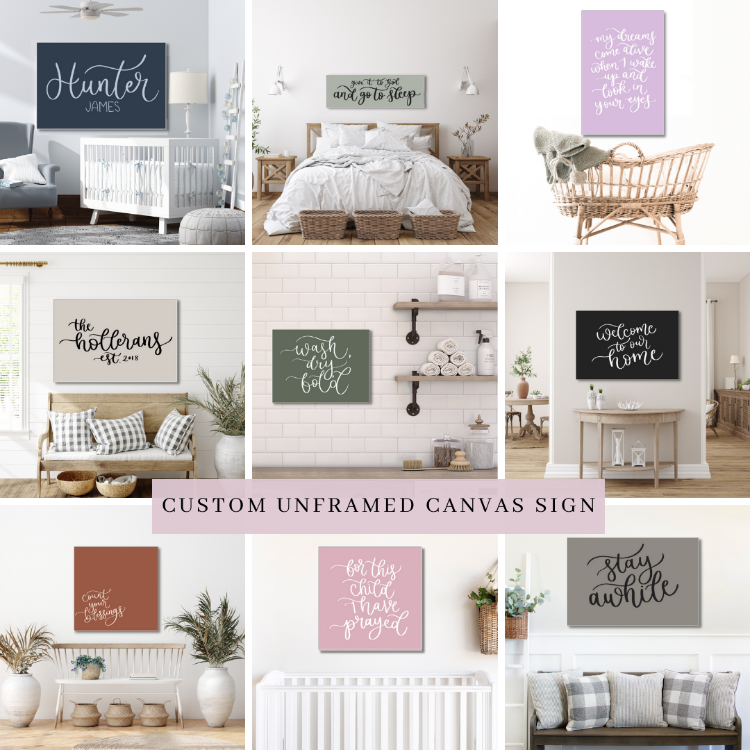 Canvas Sign Kit Custom Canvas Signs - Details and Swirls
