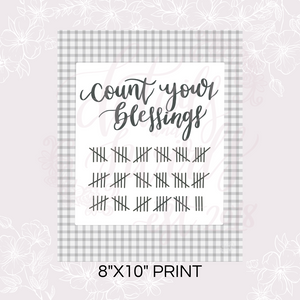 Printable Count Your Blessings Sign