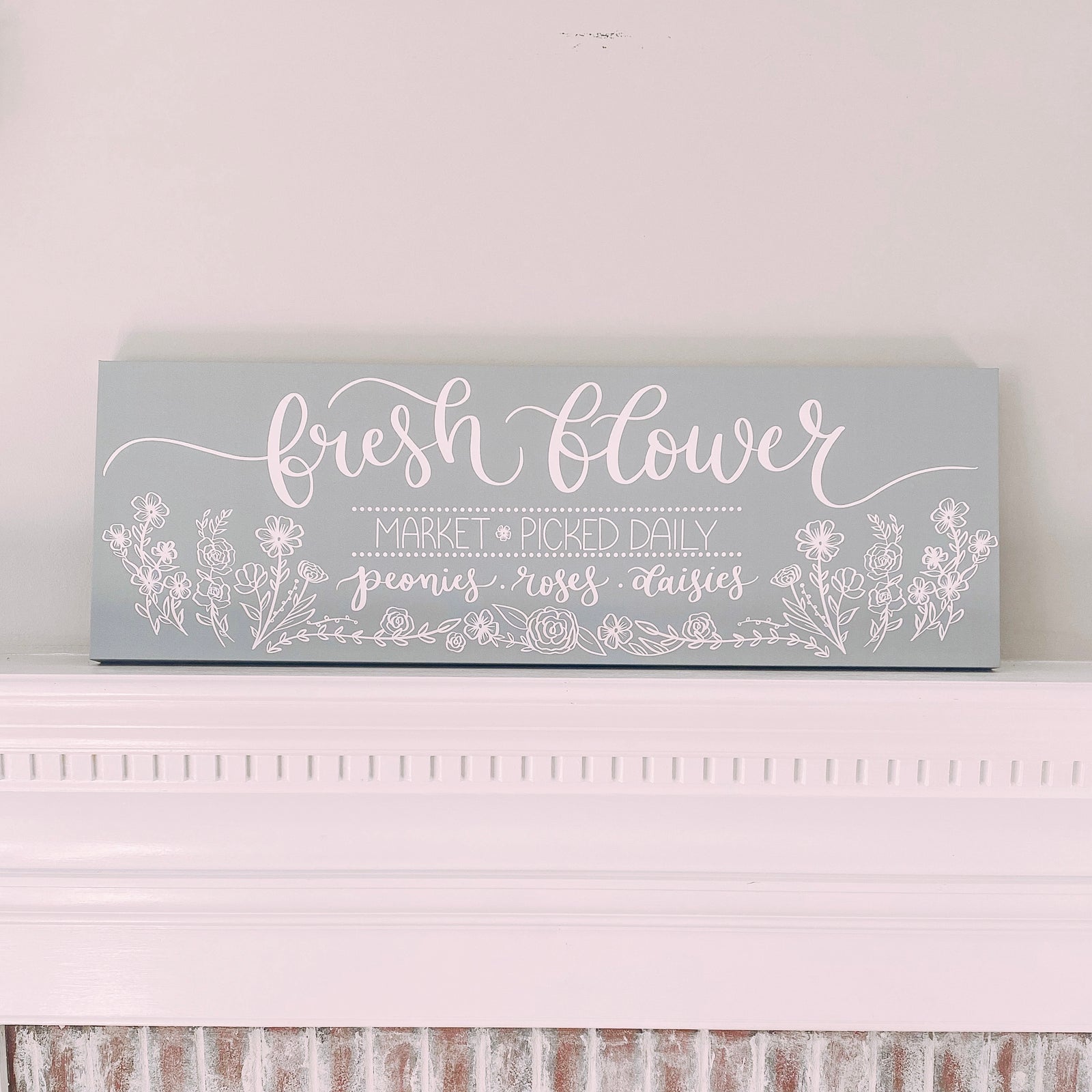 Fresh Flower Market Canvas Unframed Sage