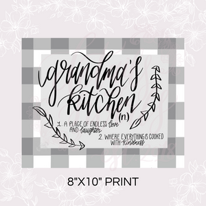 Printable Grandma's Kitchen Sign