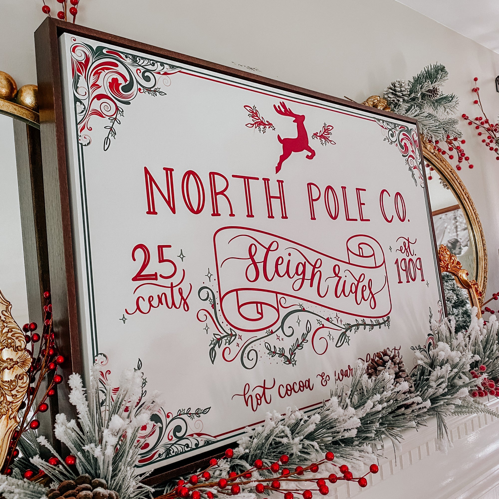 North Pole Co. Framed Canvas