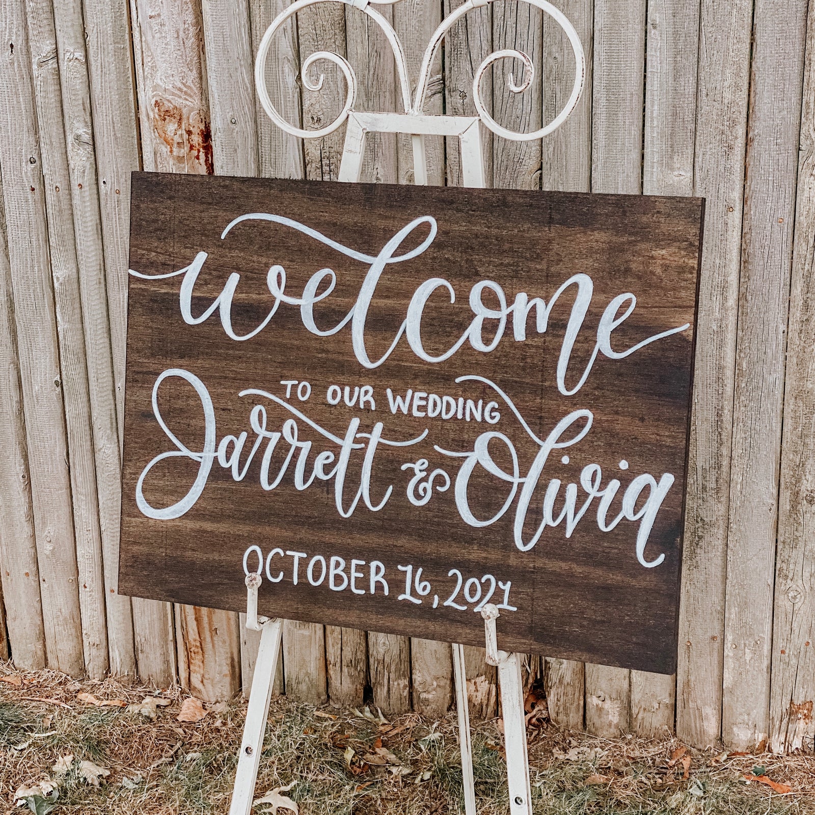 Wooden Welcome Sign