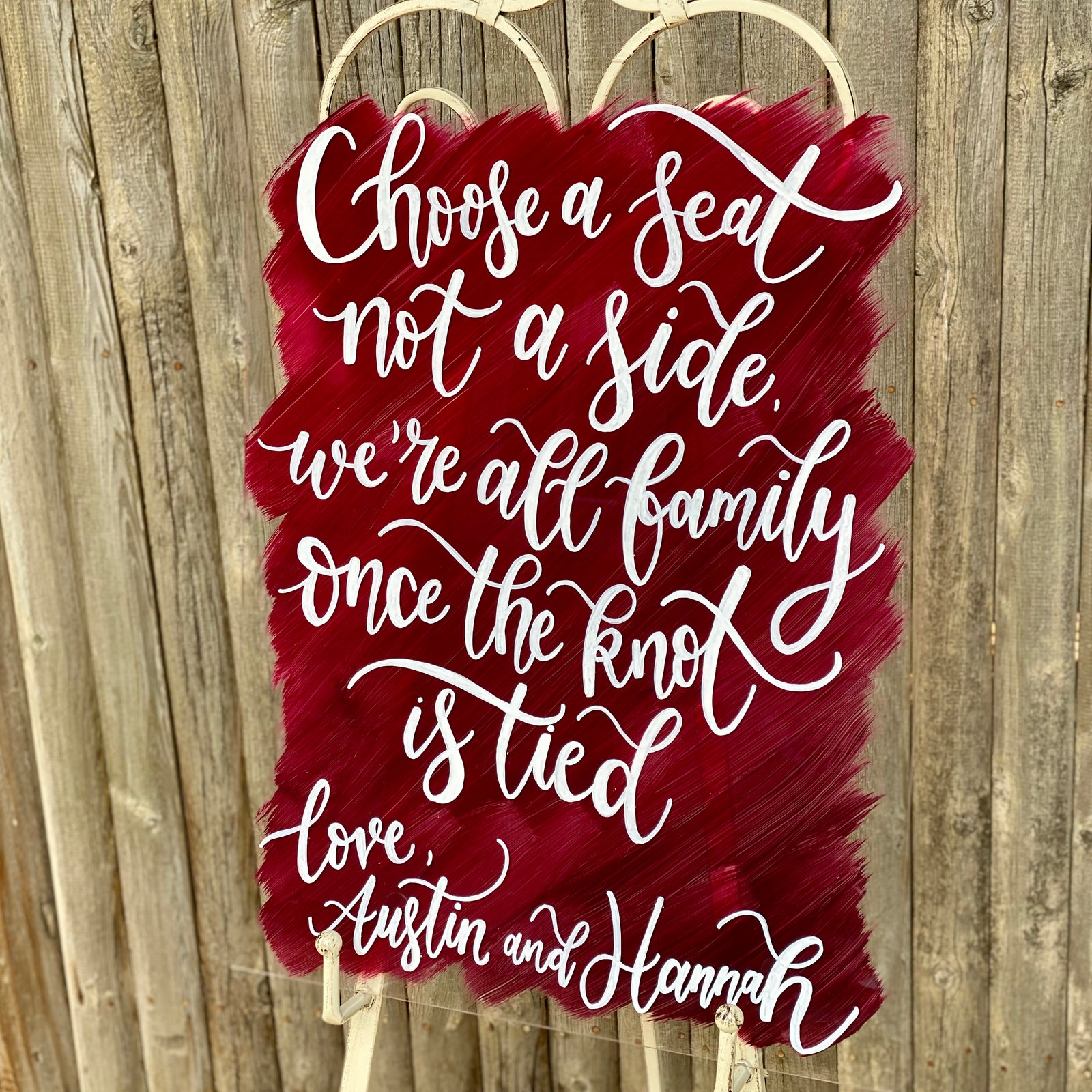 Choose A Seat Not A Side Acrylic Sign