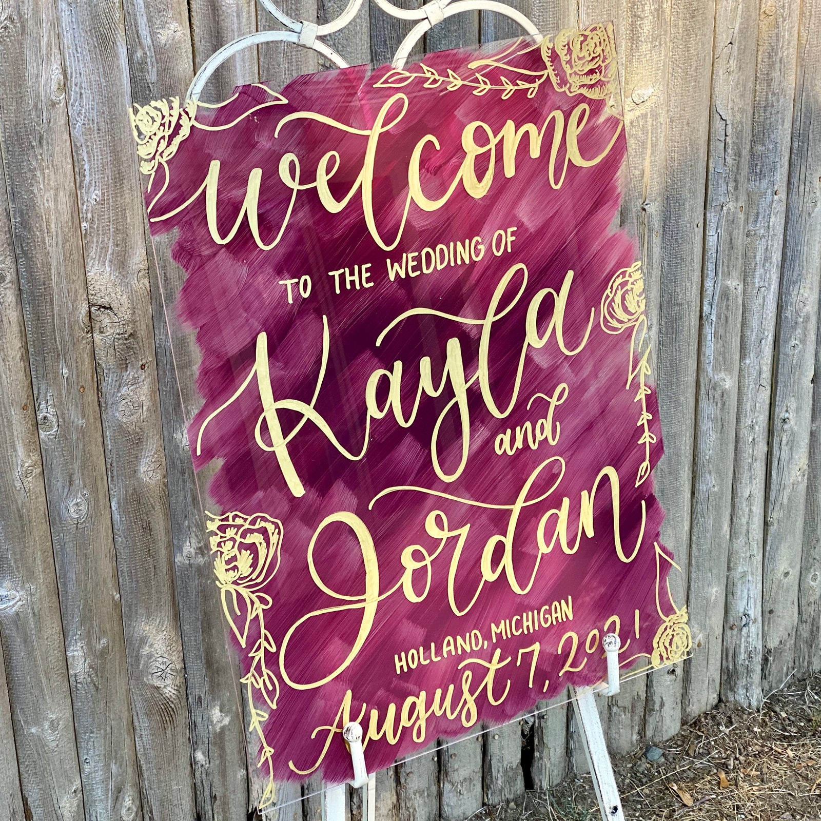 Vertical Acrylic Welcome Sign