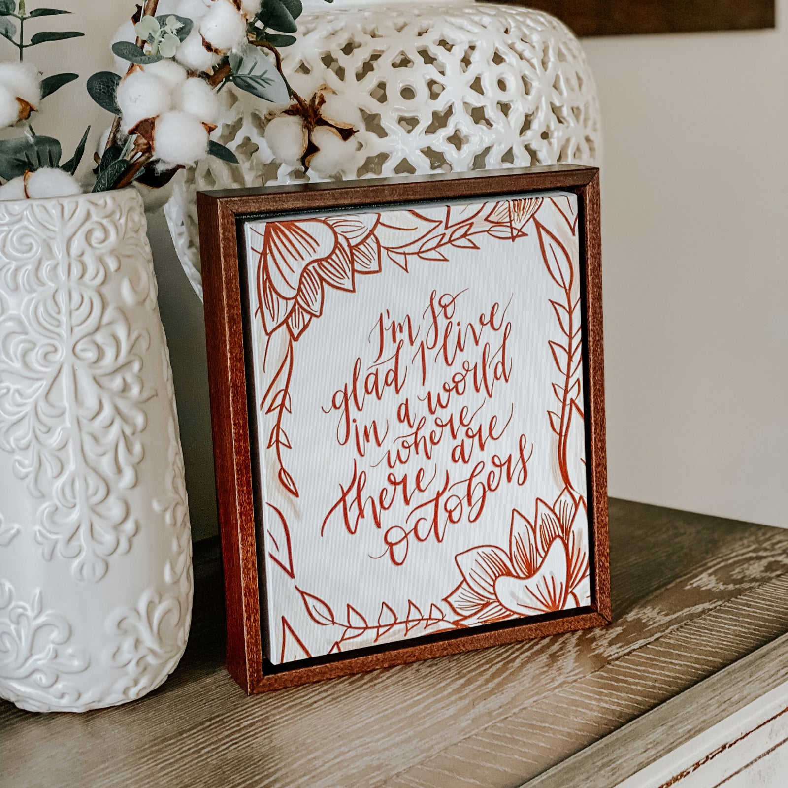 October Framed Canvas