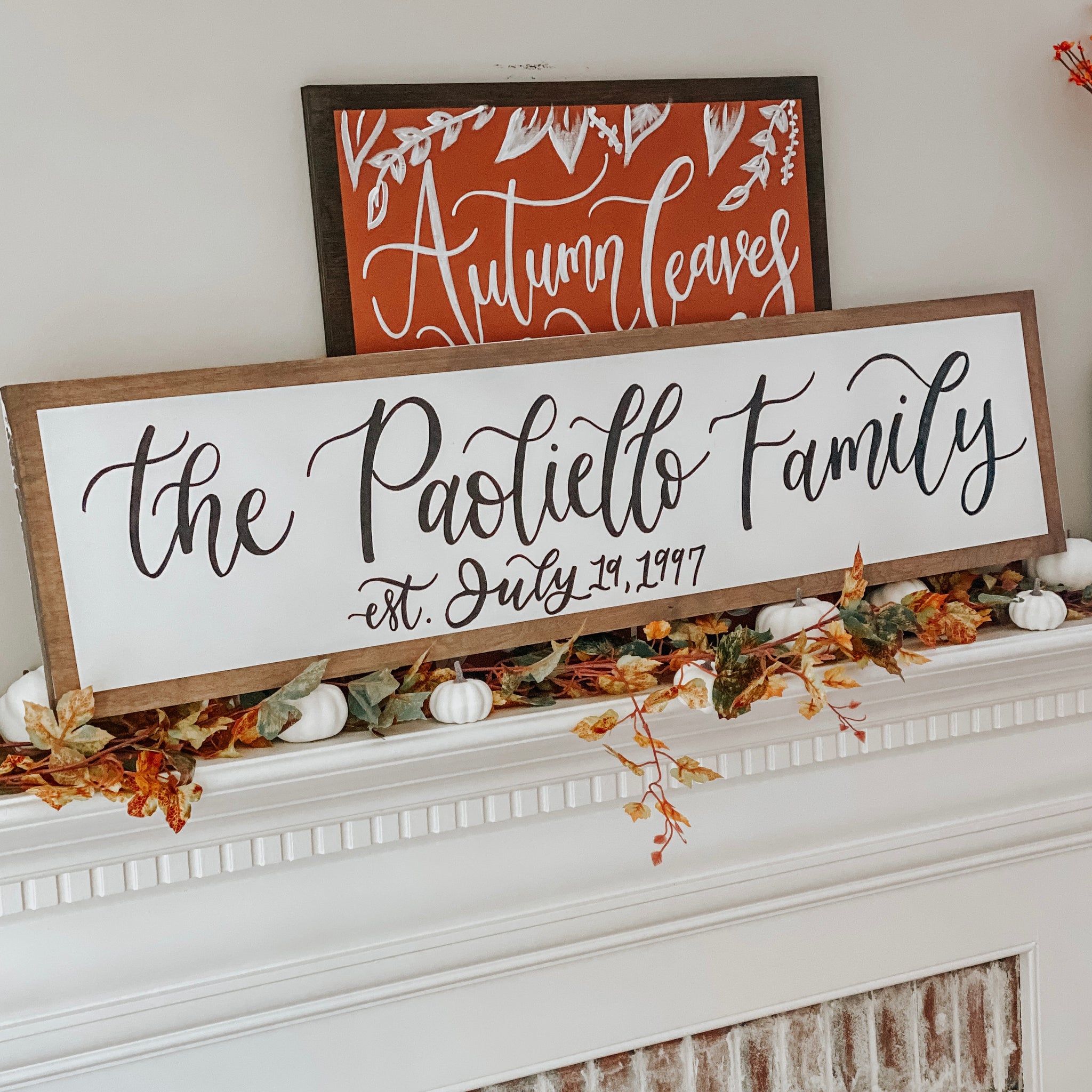 Large Family Name Sign - Details and Swirls