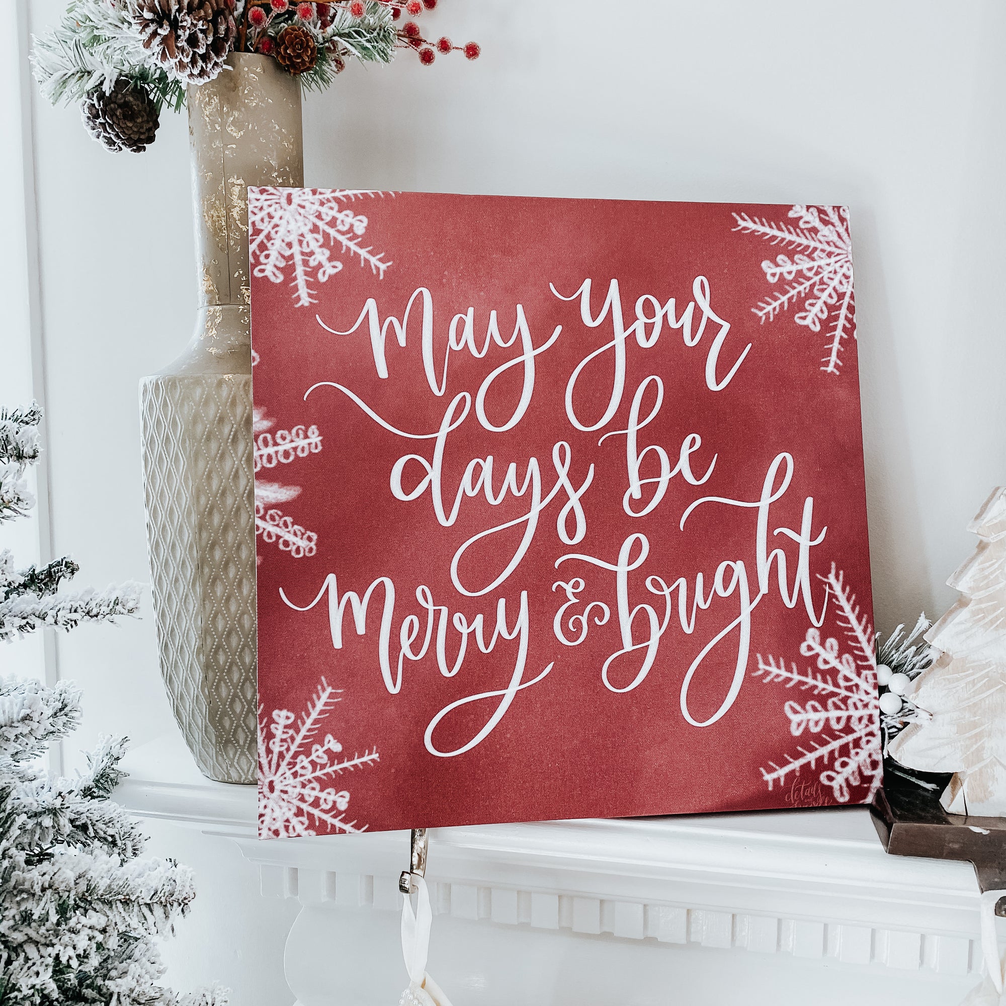 Merry and Bright Canvas 16"x16"