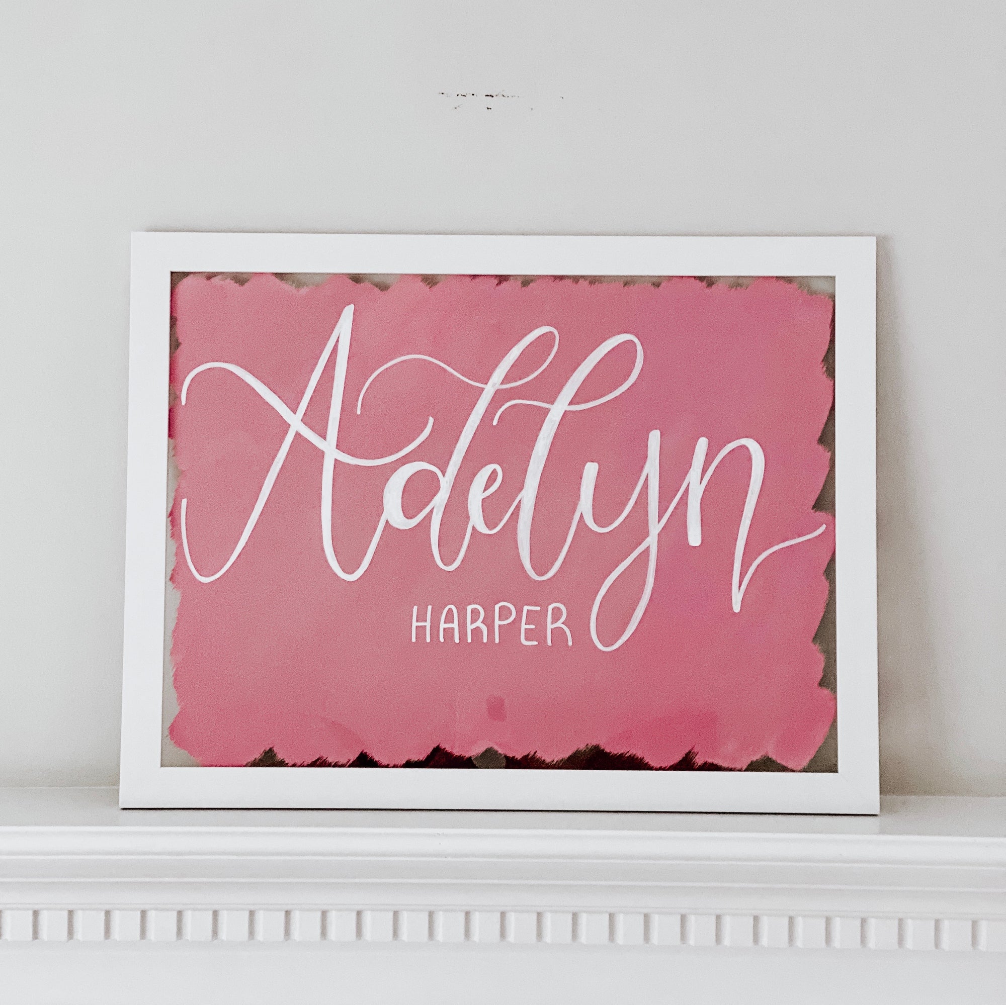Baby Name Framed Acrylic Sign