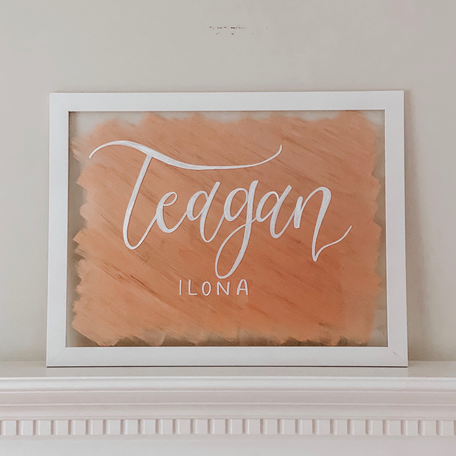 Baby Name Framed Acrylic Sign