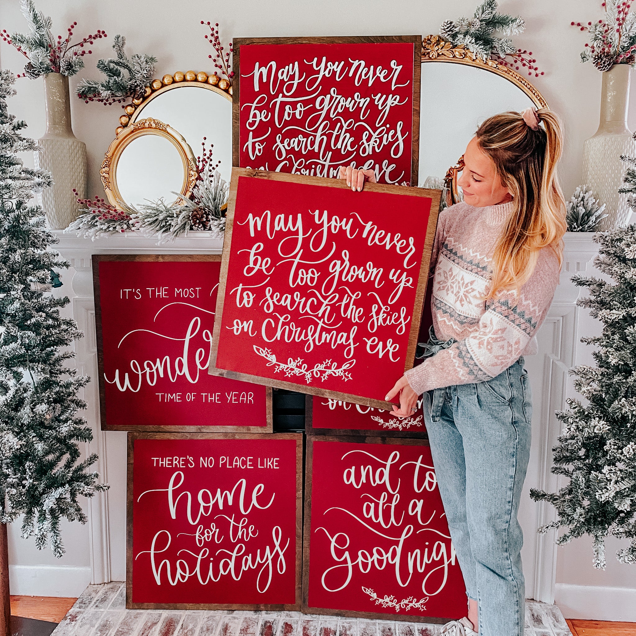 Chrisstmas Sign Merry Christmas Sign Wooden
