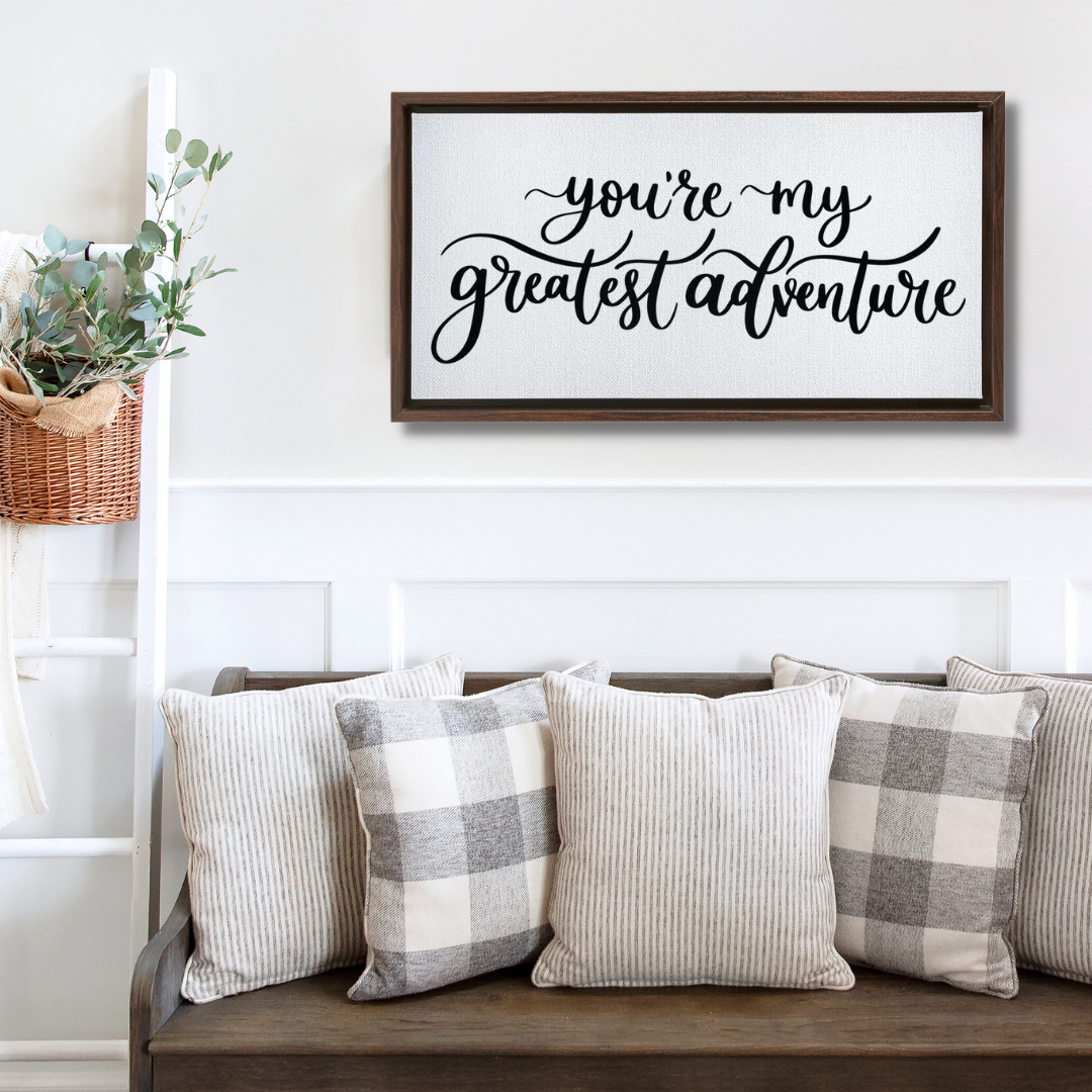 My Greatest Adventure Framed Canvas