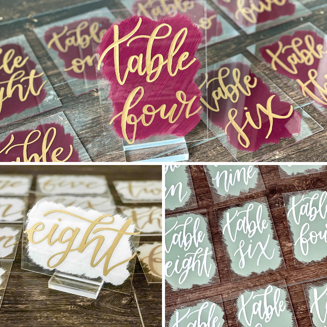 Man Table Numbers Table Numbers - Details and Swirls
