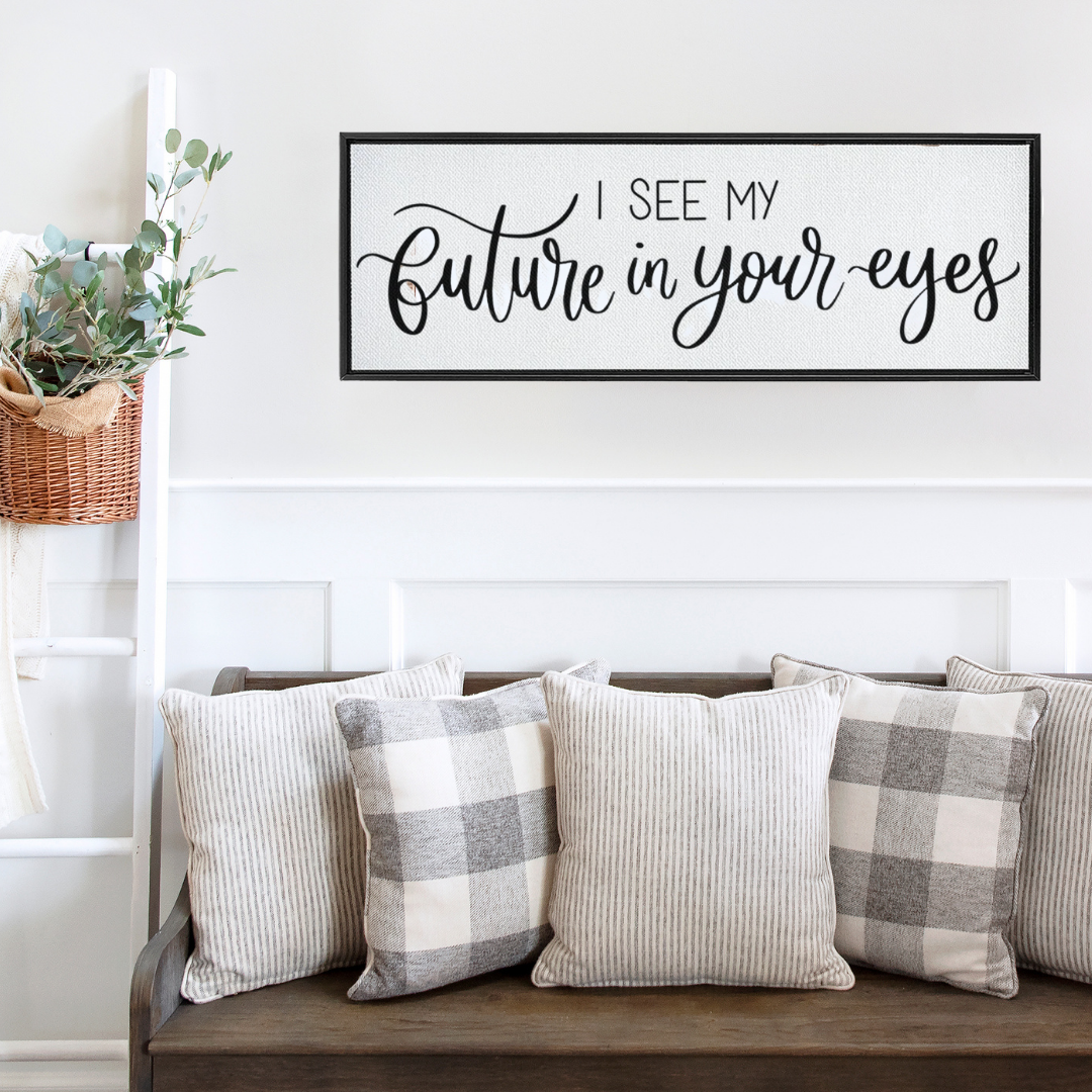 Future In Your Eyes Framed Canvas Print