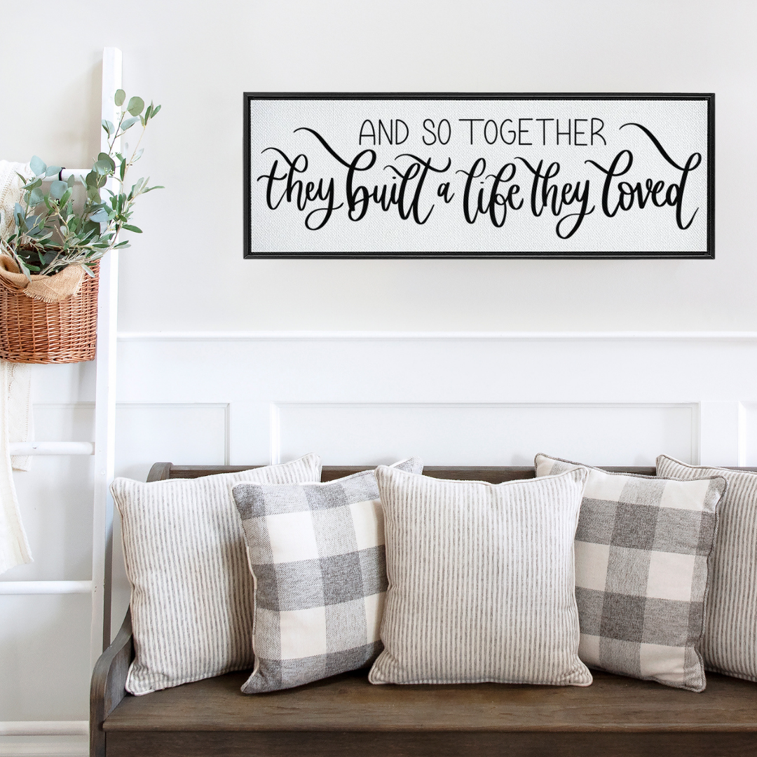 A Life They Loved Framed Canvas Sign