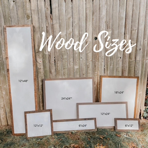 Semi-Custom White Wooden Sign Set