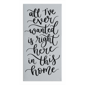 In This Home Canvas Sign