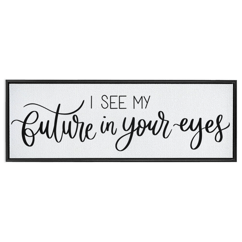 Future In Your Eyes Framed Canvas Print