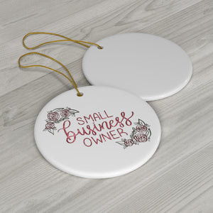 Small Business Owner Porcelain Ornament
