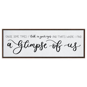 Glimpse Of Us Framed Canvas