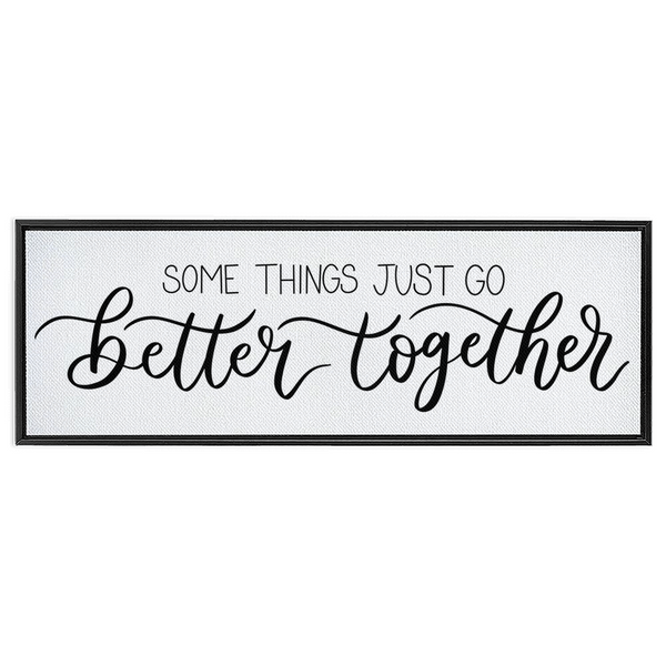Better Together Framed Canvas Sign Details and Swirls